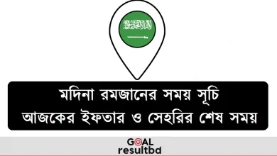 মদিনা রমজানের সময় সূচি