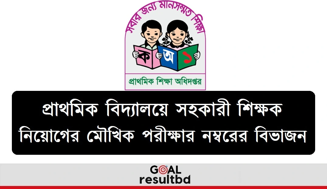 প্রাথমিক বিদ্যালয়ে সহকারী শিক্ষক নিয়োগের মৌখিক পরীক্ষার নম্বরের বিভাজন